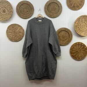 H&M Gray Long Sleeve Knit Sweater Dress Neutral Cozy Winter Plus Size XXL